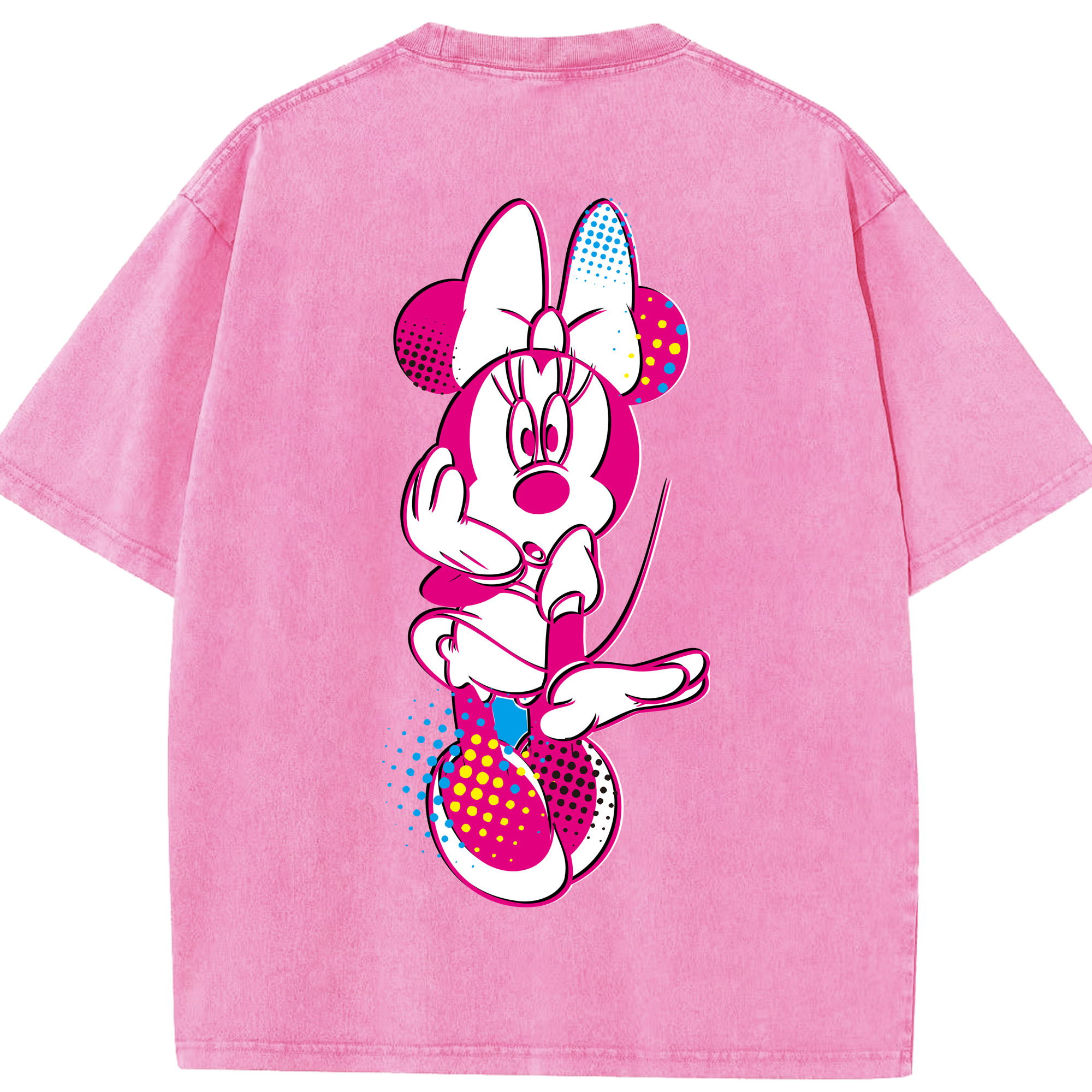 （画像用） ミッキーマウス Mickey Mouse 綿100% ヴィンテージ風 半袖Tシャツ（背面プリント）